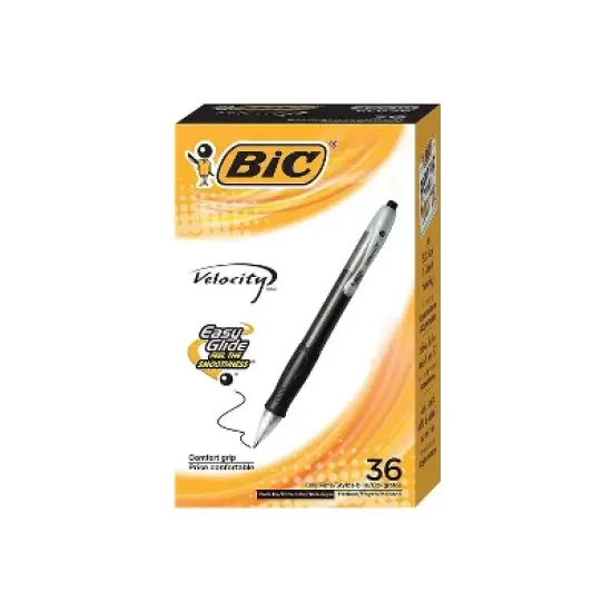 BIC Velocity Retractable Ball Pen Black Ink 1 mm 36/Pack VLG361BK image {4}