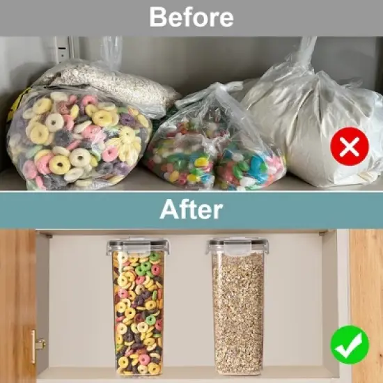 Sorbus Food Dispenser Containers - For Kitchen Organization - Store Pasta, Cereal, Dry Foods, and More -BPA Free (Medium to Large) image {5}