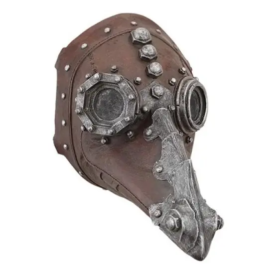 Design Toscano Doctor of Death Steampunk Plague Sculptural Mask: Set of Two image {1}