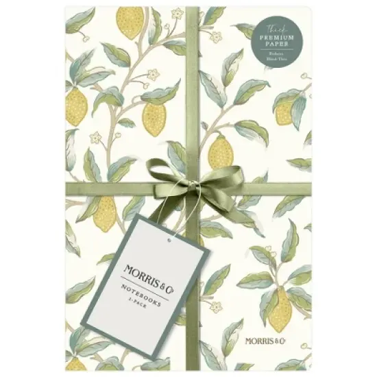 Morris & Co. by Blue Sky 2ct 5.75"x8.5" Bookbound Undated Journal Strawberry Thief and Lemon Tree image {4}