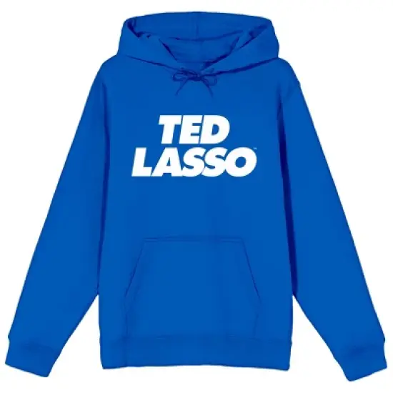 Ted Lasso White Title Men's Royal Blue Sweatshirt image {4}