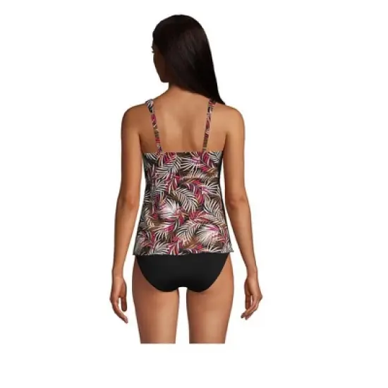 Lands' End Women's Flutter Scoop Neck Tankini Top Comfort Adjustable Straps image {1}