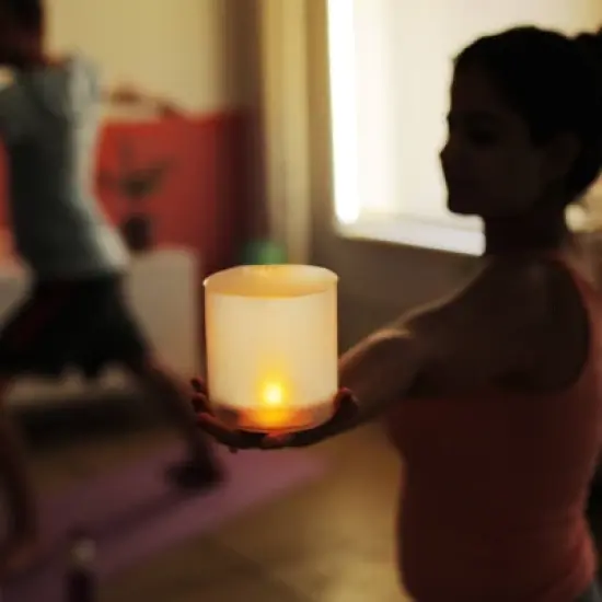 Luci Candle Lit Solar LED Outdoor Lantern Amber image {7}