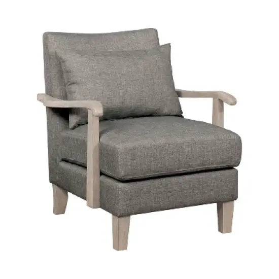 Forrester Wood Arm Accent Chair - miBasics
 image {5}