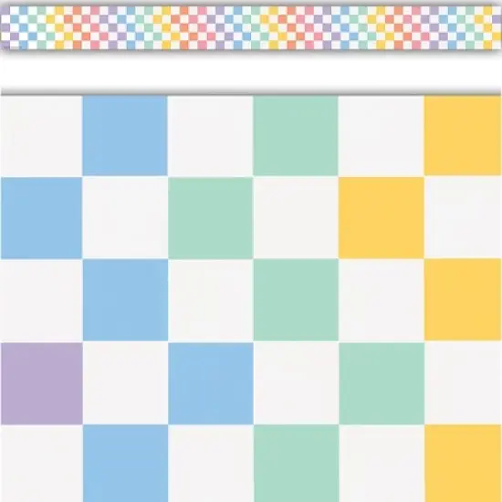 Teacher Created Resources&reg; Cool for School Checkers Straight Border Trim, 35 Feet Per Pack, 6 Packs image {2}
