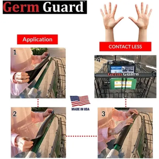 dbest products 01-816 Germ Gard Contactless Touch Free Personal Protection Equipment Grocery Shopping Cart Handle Cushion Cover (5 Pack) image {2}