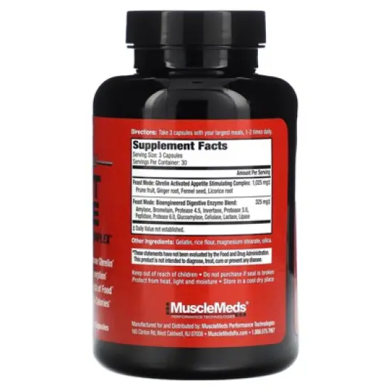 MuscleMeds Feast Mode, Appetite Stimulating Complex, 90 Capsules image {1}