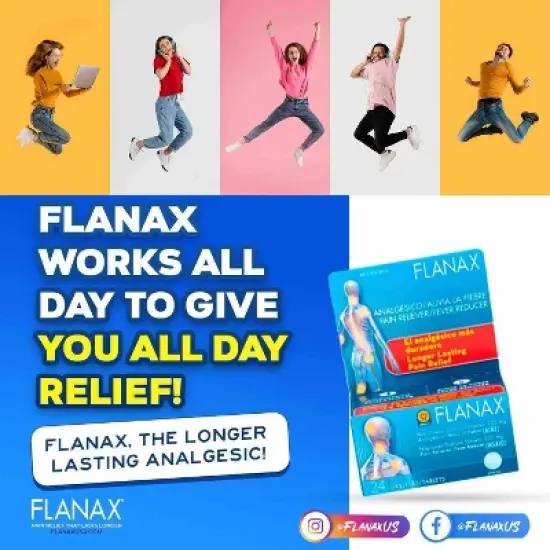 Flanax Pain Reliever/Fever Reducer Tablets - Naproxen Sodium (NSAID) - 24ct image {3}