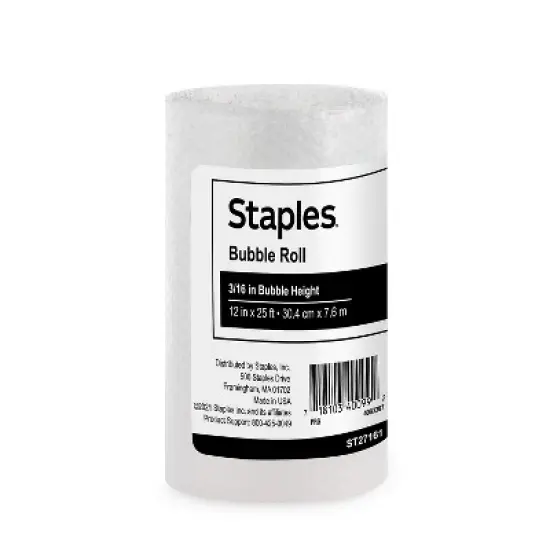 3/16" Staples Bubble Roll 12"x25' Roll (27161) 4072827 image {7}