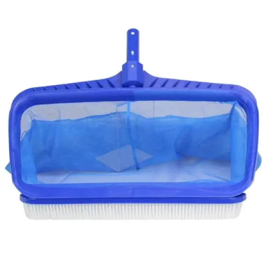 Swimline Professional Deep Bag Swimming Pool Skimmer Rake and Brush Multi-Tool 19" - Blue image {1}