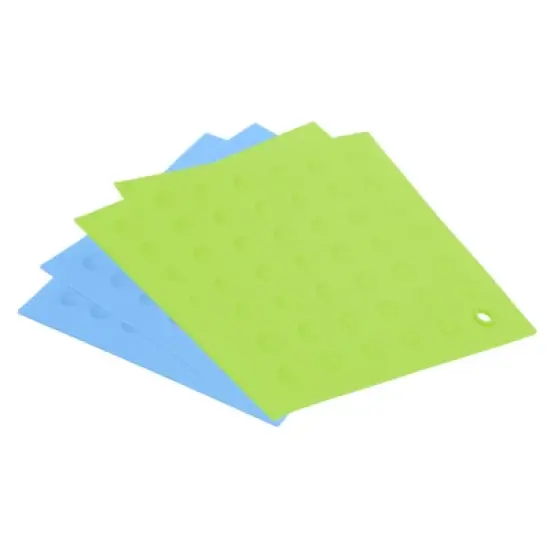 Unique Bargains Heat Resistant Silicone Trivets Pads for Kitchen 4 Pcs image {8}