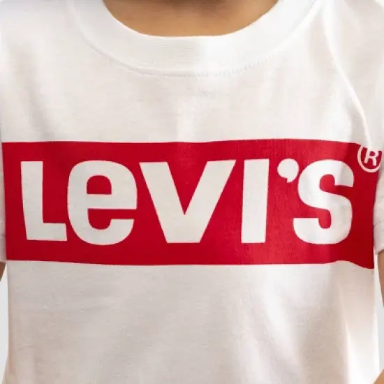 Levi's&reg; Toddler Boys' 2pc Knit Short Sleeve T-Shirt and Woven Pull-On Short Set - White image {5}