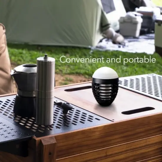 HOM Outdoor Bug Zapper - Waterproof, USB Rechargeable and Battery Powered Mosquito Killer, Insect Trap and Fly Swatter image {9}