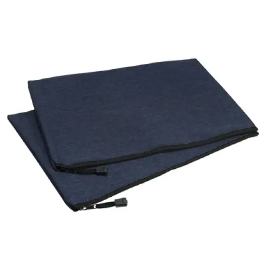 Unique Bargains Canvas Zipper Blank DIY Home Office Travel File Bags 5 Pcs image {3}