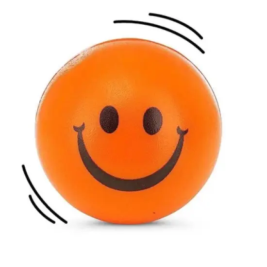 Neliblu 2.5" Be Happy Neon Colored Smile Funny Face Stress Ball, 12-Pack image {1}
