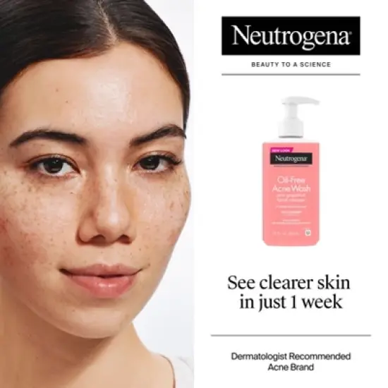 Neutrogena Oil-Free Salicylic Acid Pink Grapefruit Pore Cleansing Acne Face Wash with Vitamin C - 9.1 fl oz image {3}
