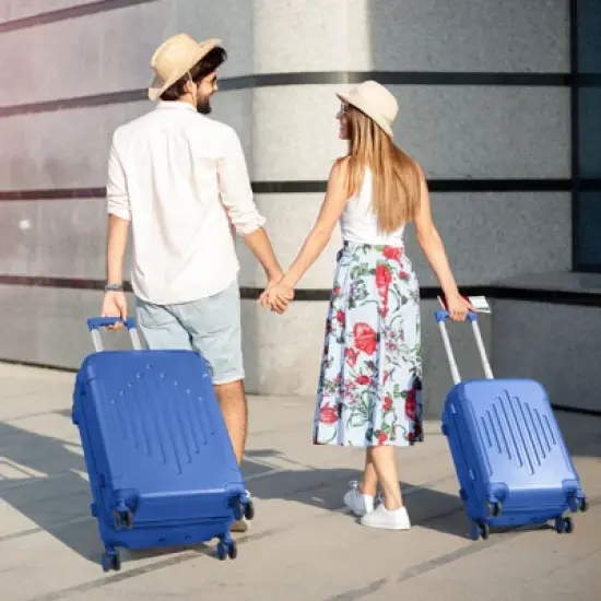 Karl Home 5 Piece Set ABS Trolley Cases Iron Trolley Rod Green image {10}