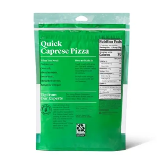 Shredded Reduced Fat Mozzarella Cheese - 14oz - Good & Gather&trade; image {1}