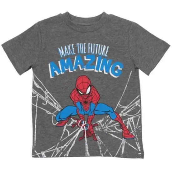 Marvel Avengers Spider-Man Miles Morales Iron Man Captain America Black Panther 2 Pack T-Shirts Toddler to Little Kid  image {4}