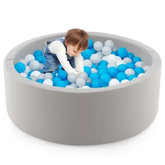 Costway 35.5" x 12" Soft Round Ball Pool for Toddlers & Baby with 200 Ocean Balls image {10}