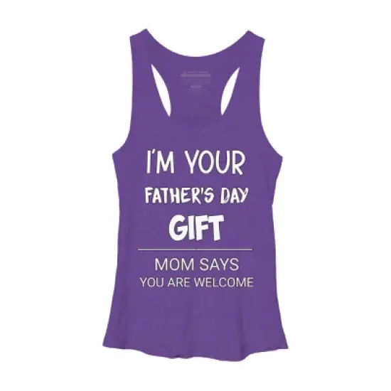 Women's Design By Humans I'm Your Father's Day Gift You Are Welcome By sukhendu12 Racerback Tank Top image {4}