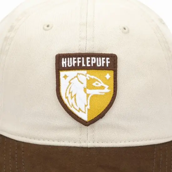 Harry Potter Hufflepuff Crest Men's White Dad Hat image {2}