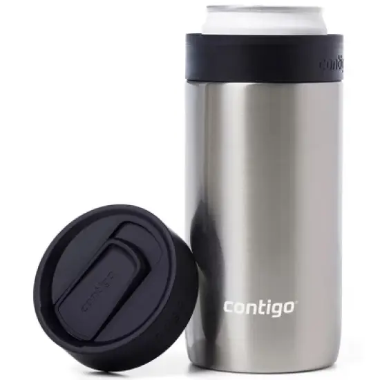 Contigo 12 oz. River North Stainless Steel 2-in-1 Can Cooler and Tumbler image {2}