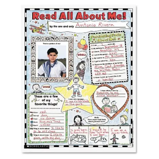 Scholastic Teaching Solutions Instant Personal Poster Sets: Read All About Me, Set of 30 image {2}