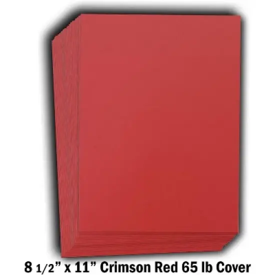 Hamilco Colored Cardstock Scrapbook Paper 8.5" x 11" Crimson Red Color Card Stock Paper 50 Pack image {6}