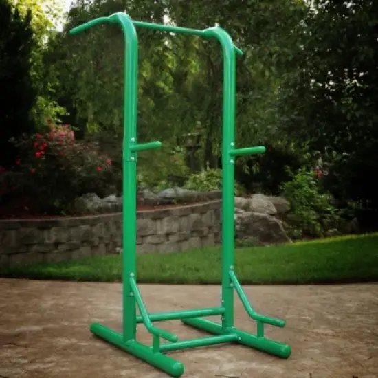 Stamina Products Outdoor Fitness Multi-Use Strength Training and Muscle Toning Power Tower for Complete Upper Body Workouts, Green image {1}