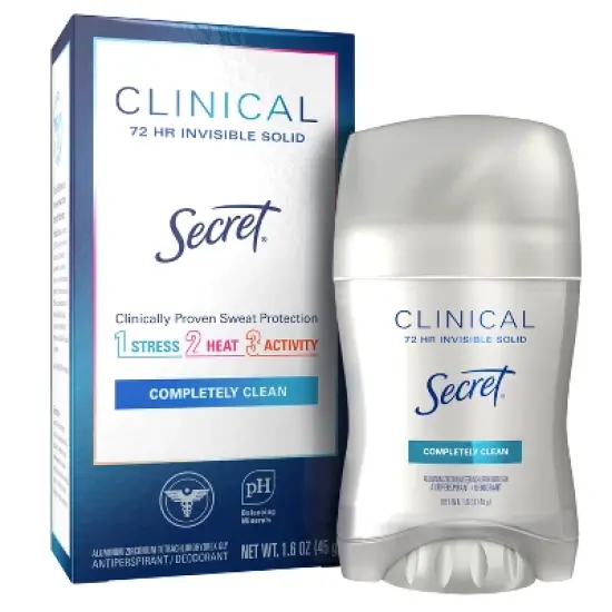 Secret Clinical Strength Completely Clean Invisible Solid Antiperspirant & Deodorant image {11}