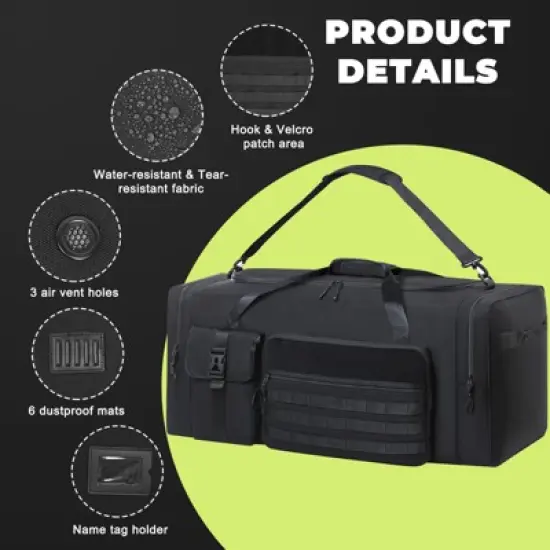 130L Extra Large 36" Heavy Duty Sports Gym and Travel Duffel Bag - Oversized Equipment Gear Bag image {4}