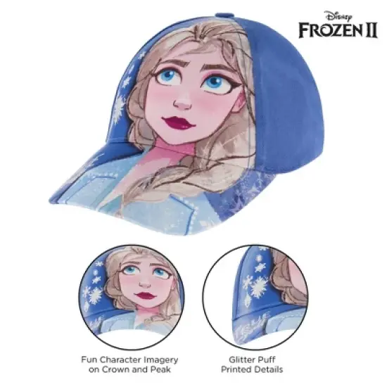 Disney Frozen Elsa and Anna Girls Baseball Hat image {2}