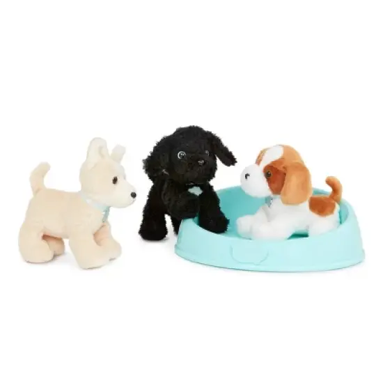 Pucci Pups Adopt-A-Pucci Pup Blue Bed Stuffed Animal image {1}