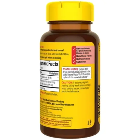 Nature Made CoQ10 Better Absorption 100mg Supplement Softgels - 30ct image {9}