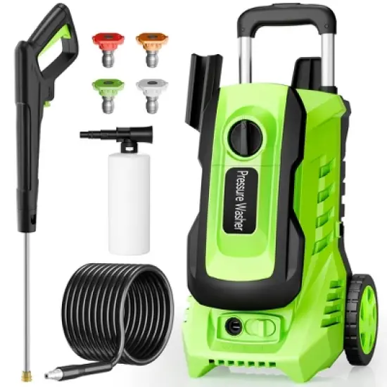 SUGIFT Electric Pressure Washer, 3300 Max PSI, 2.0 GPM, 1800W High-Performance Cleaner with 4 Quick-Connect Nozzles & Foam Cannon image {12}
