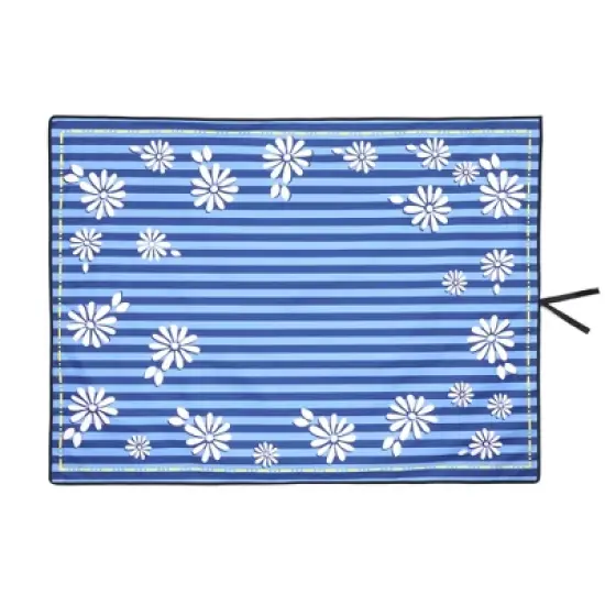 SKRAN 480lbs Load Capacity Folding Wagon Cart with Bonus Picnic Mat - All-Terrain Wheels,Drink Holders,Brakes & Side Pocket for Camping,Beach image {10}