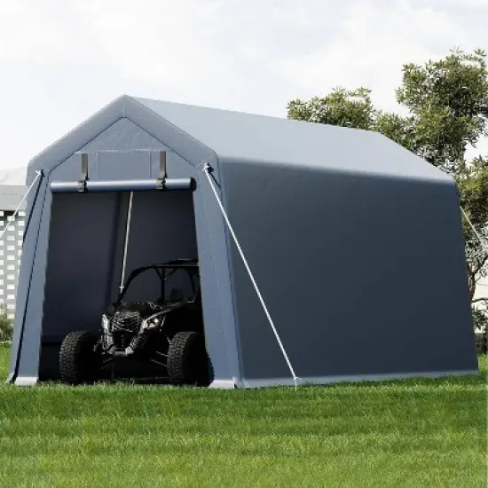 GustoWave Outdoor Storage Shelter Shed Carport, Waterproof Portable Garage image {5}