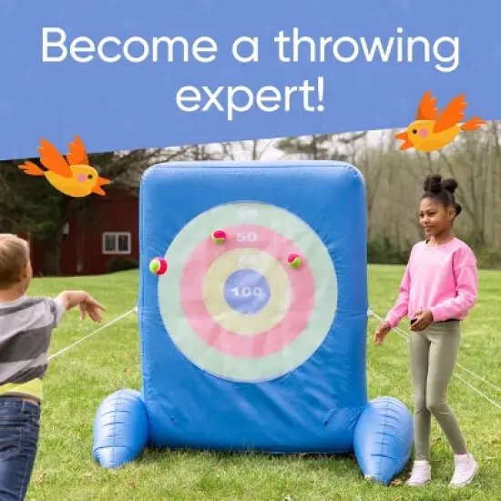 HearthSong Giant Double-Sided Inflatable Axe-Throwing and Ball-Toss Target Game for the Backyard or Basement image {2}