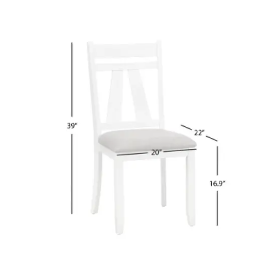 7pc Miller Rectangular Dining Set White - Lifestorey image {12}