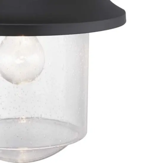Progress Lighting Weldon 1-Light Outdoor Post Lantern in Black, Clear Seeded Glass, Shade Included image {2}