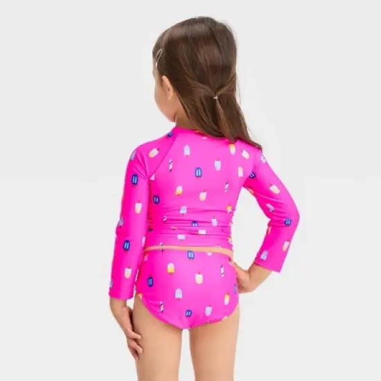 Toddler Girls' Ice Cream Cone Rash Guard Set - Cat & Jack&trade; Pink image {2}