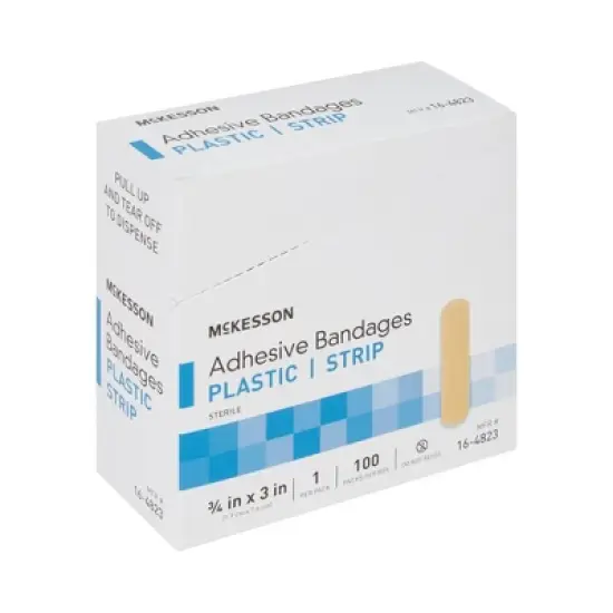 McKesson Tan Plastic Adhesive Bandage Sterile .75 x 3" image {5}