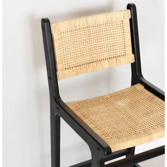 Balka Rattan Barstool Rattan/Black - South Shore image {2}