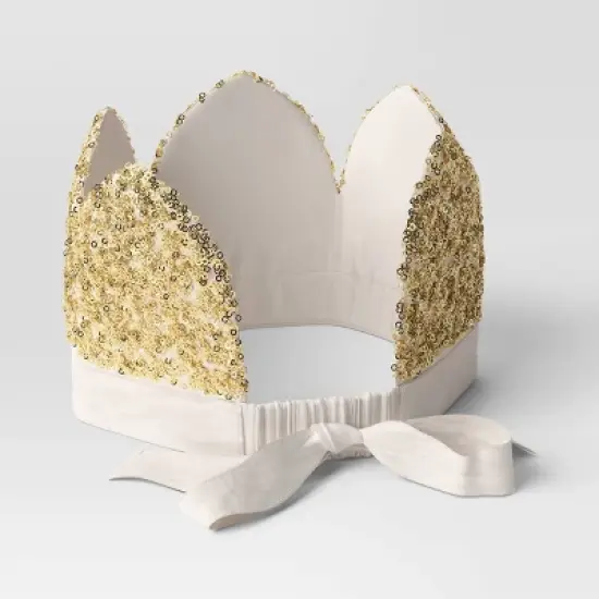 Kids' Crown Costume Headwear - Hyde and EEK! Boutique&trade; Gold/Ivory image {2}