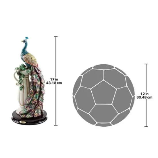 Design Toscano The Peacock's Sanctuary Sculpture image {1}