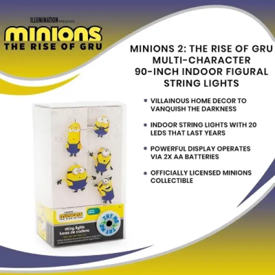 Ukonic Minions 2: The Rise of Gru Multi-Character 90-Inch Indoor Figural String Lights image {6}