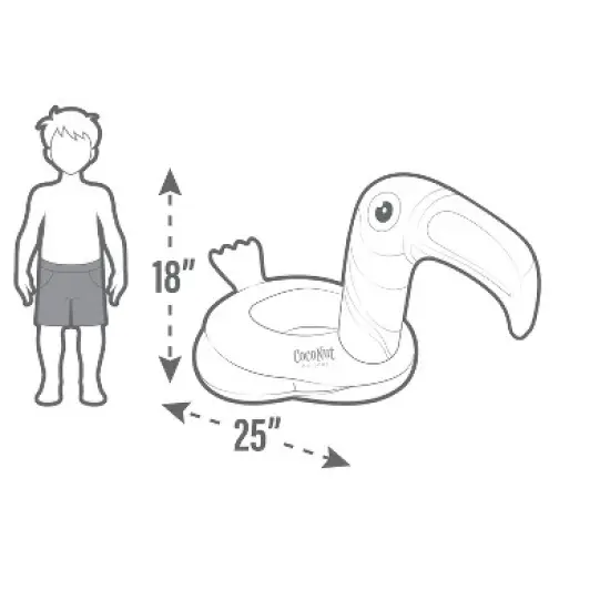 CocoNut Kids/Junior Outdoor Pool Ring Float - Toucan image {1}