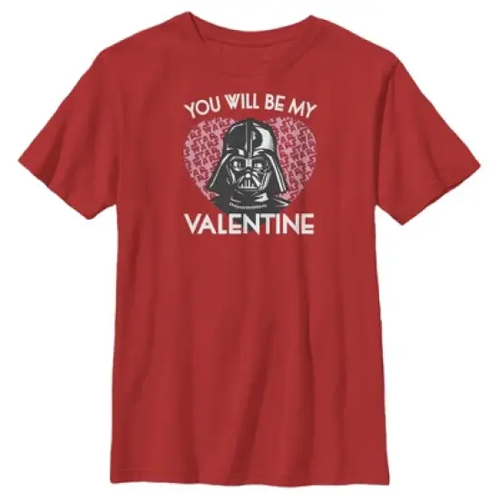 Boy's Star Wars Valentine Darth Vader Invitation T-Shirt image {3}