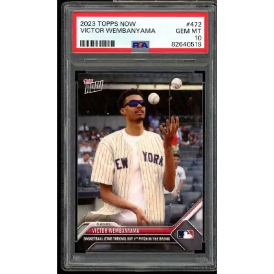 Victor Wembanyama Rookie Card 2023 Topps Now #472 psa 10 image {2}